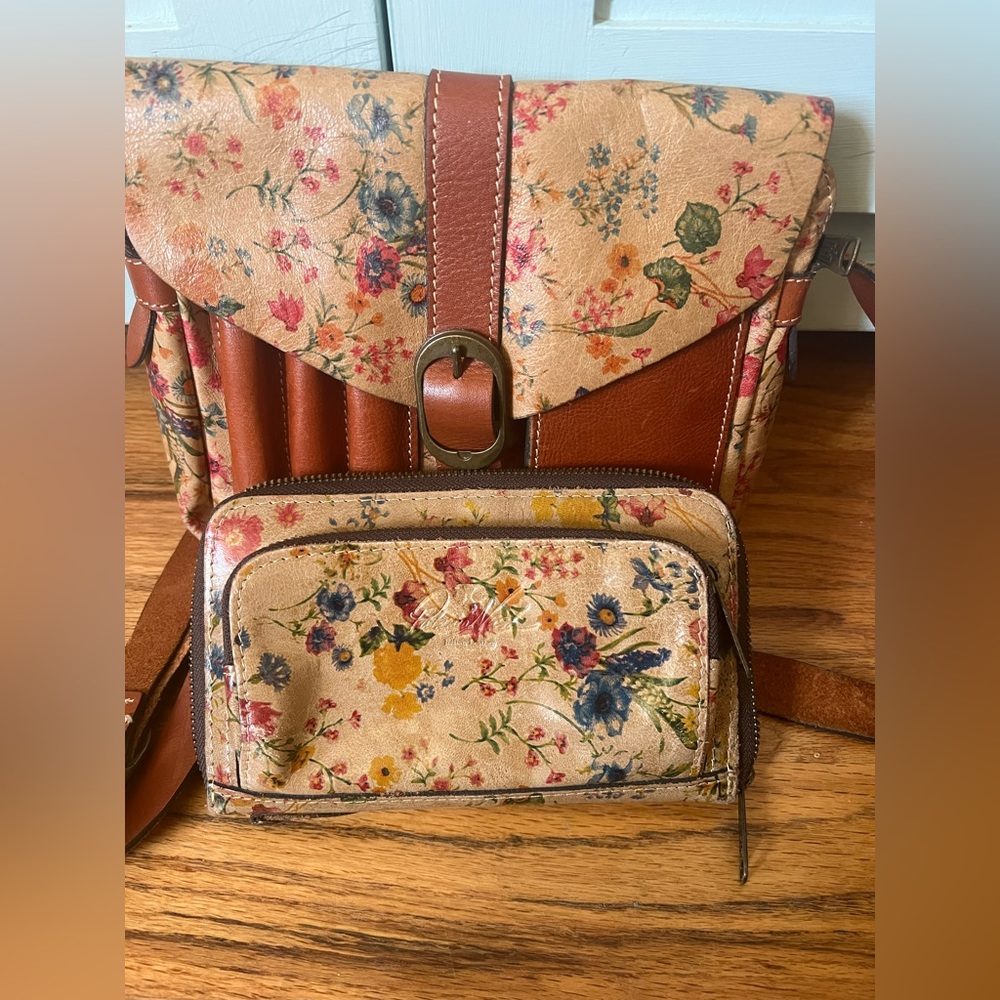 Patricia Nash Floral Leather Bag - Like New